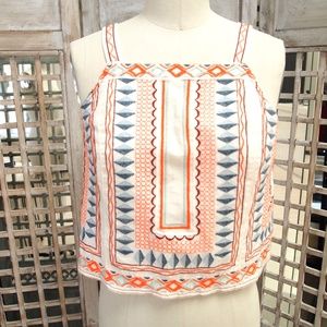 Anthropologie Embroidered Tank